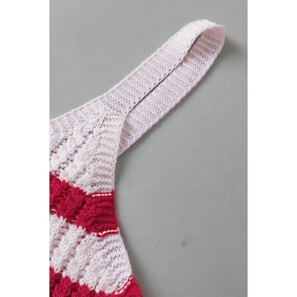 Red Stars and Stripes Flag Pattern Knitted Tank - Picture 9 of 13